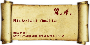 Miskolczi Amália névjegykártya